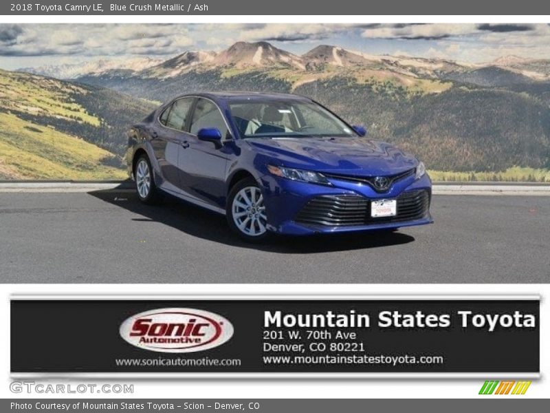 Blue Crush Metallic / Ash 2018 Toyota Camry LE