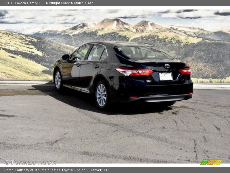 Midnight Black Metallic / Ash 2018 Toyota Camry LE