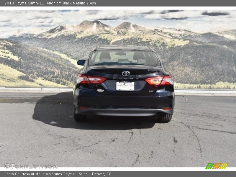 Midnight Black Metallic / Ash 2018 Toyota Camry LE