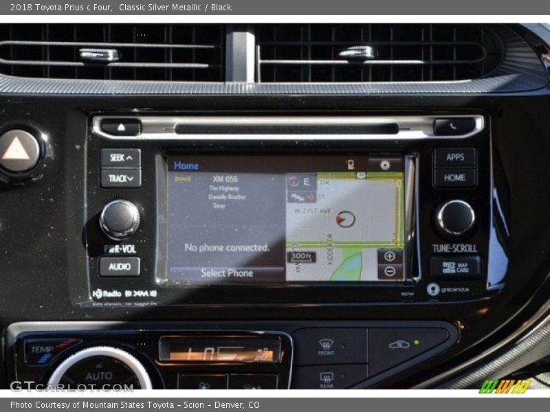 Classic Silver Metallic / Black 2018 Toyota Prius c Four