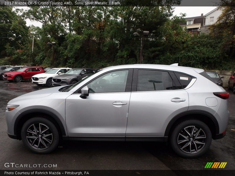 Sonic Silver Metallic / Black 2017 Mazda CX-5 Grand Touring AWD