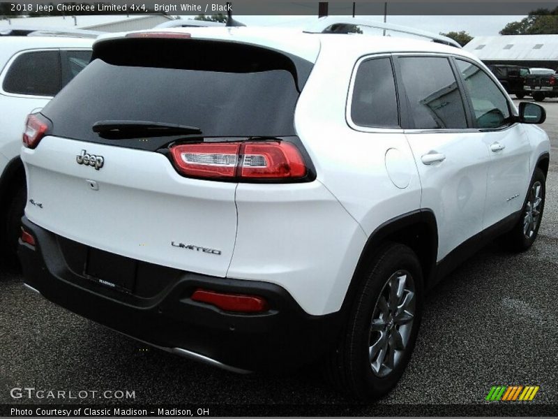 Bright White / Black 2018 Jeep Cherokee Limited 4x4