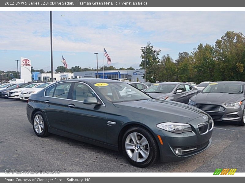 Tasman Green Metallic / Venetian Beige 2012 BMW 5 Series 528i xDrive Sedan