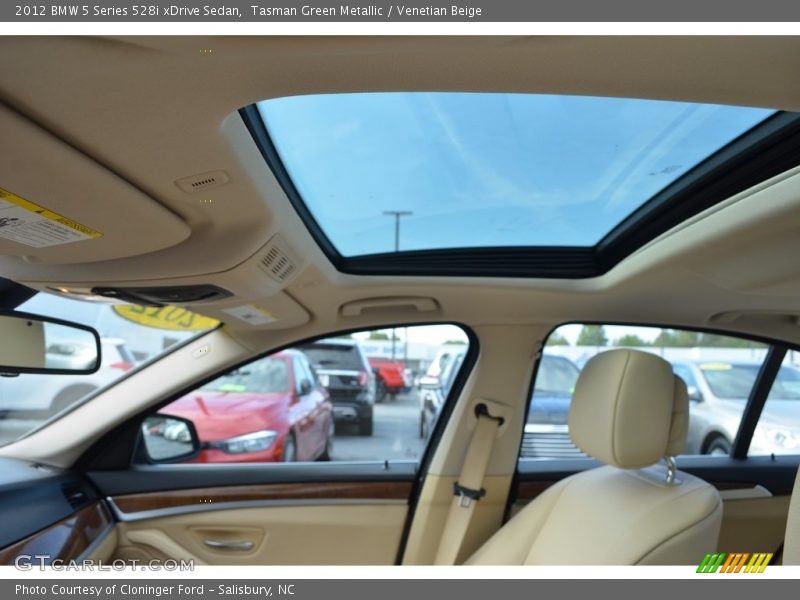 Tasman Green Metallic / Venetian Beige 2012 BMW 5 Series 528i xDrive Sedan