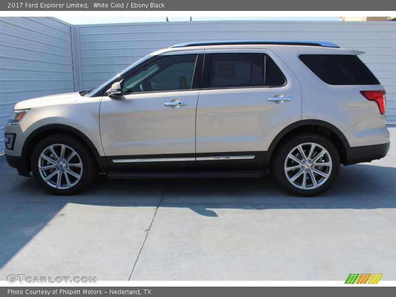 White Gold / Ebony Black 2017 Ford Explorer Limited