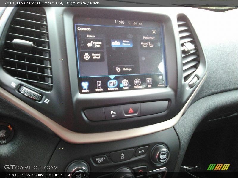 Bright White / Black 2018 Jeep Cherokee Limited 4x4