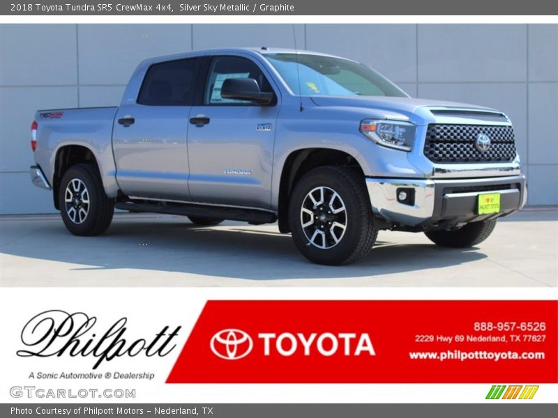 Silver Sky Metallic / Graphite 2018 Toyota Tundra SR5 CrewMax 4x4