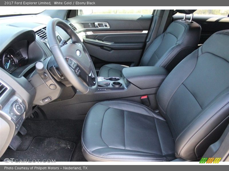 White Gold / Ebony Black 2017 Ford Explorer Limited
