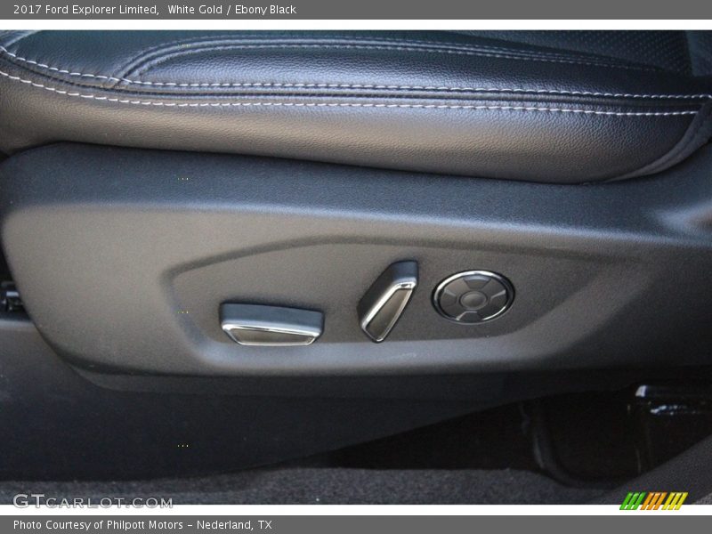 White Gold / Ebony Black 2017 Ford Explorer Limited