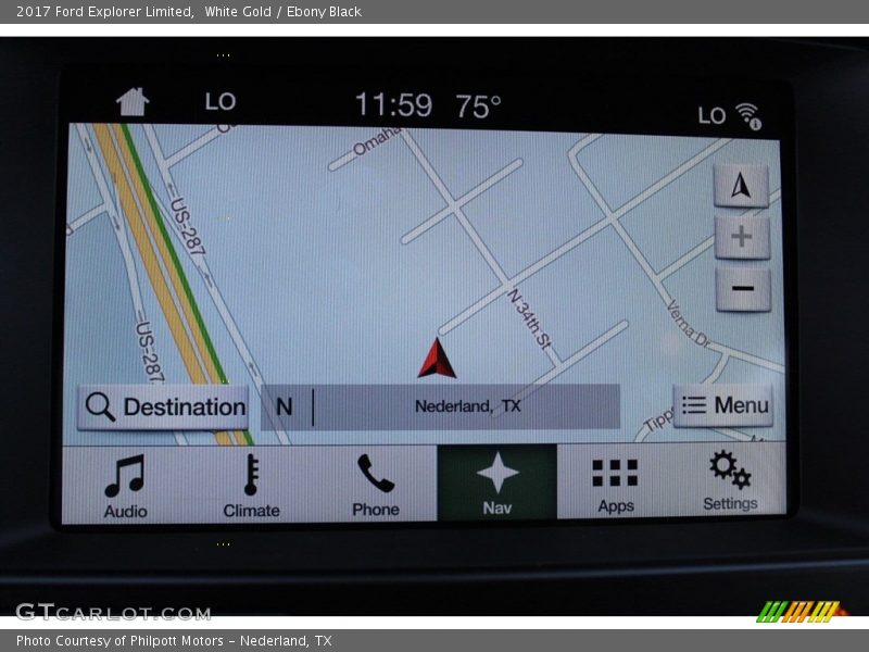 White Gold / Ebony Black 2017 Ford Explorer Limited