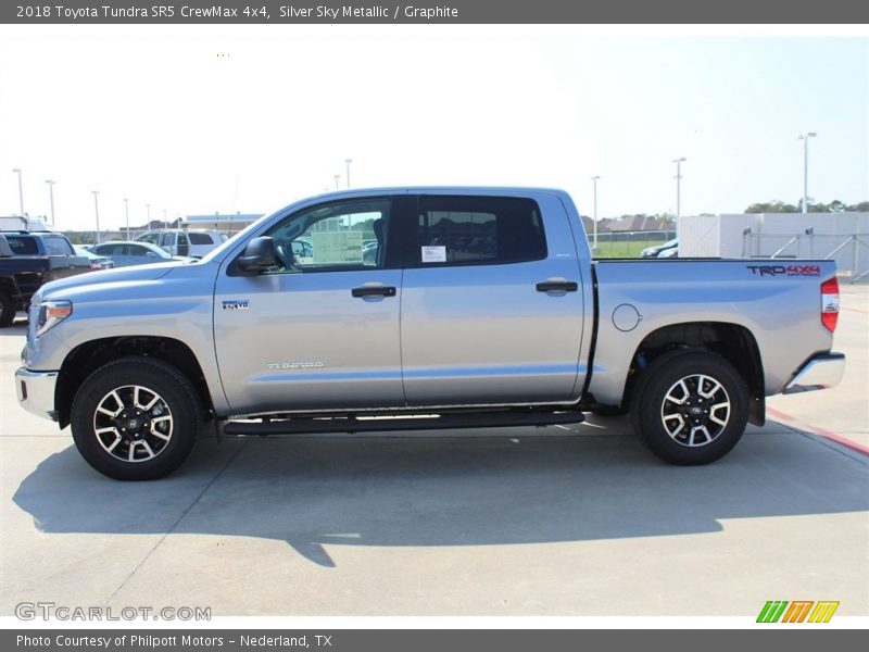 Silver Sky Metallic / Graphite 2018 Toyota Tundra SR5 CrewMax 4x4