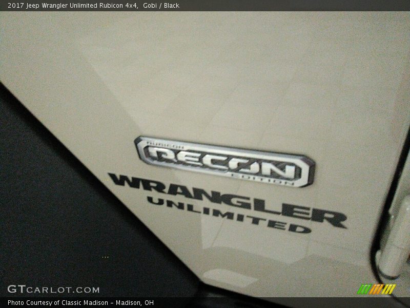 Gobi / Black 2017 Jeep Wrangler Unlimited Rubicon 4x4