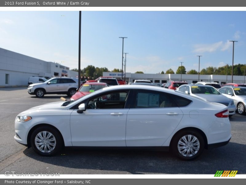 Oxford White / Earth Gray 2013 Ford Fusion S