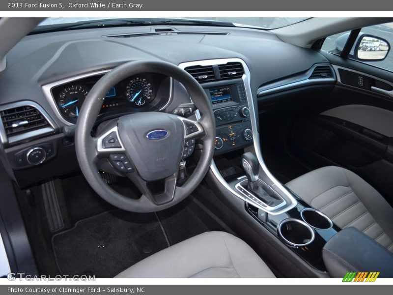 Oxford White / Earth Gray 2013 Ford Fusion S