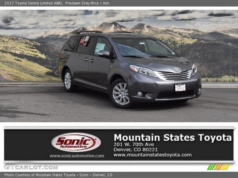 Predawn Gray Mica / Ash 2017 Toyota Sienna Limited AWD