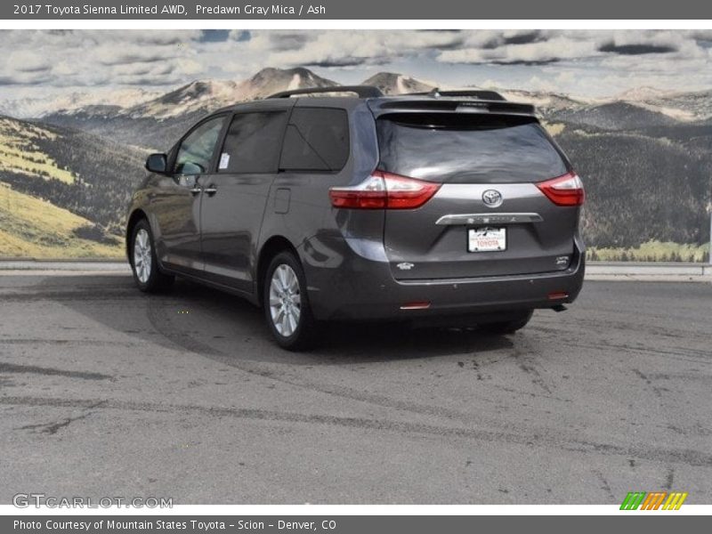 Predawn Gray Mica / Ash 2017 Toyota Sienna Limited AWD