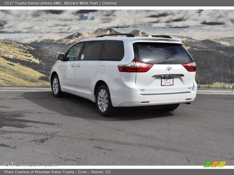 Blizzard White Pearl / Chestnut 2017 Toyota Sienna Limited AWD