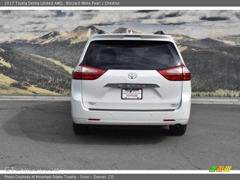Blizzard White Pearl / Chestnut 2017 Toyota Sienna Limited AWD