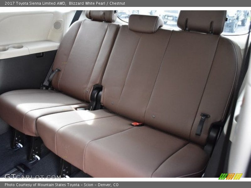 Blizzard White Pearl / Chestnut 2017 Toyota Sienna Limited AWD