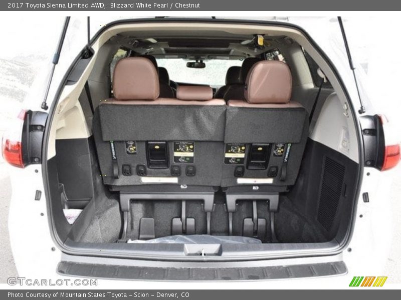 Blizzard White Pearl / Chestnut 2017 Toyota Sienna Limited AWD
