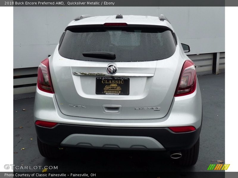 Quicksilver Metallic / Ebony 2018 Buick Encore Preferred AWD
