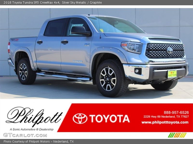 Silver Sky Metallic / Graphite 2018 Toyota Tundra SR5 CrewMax 4x4
