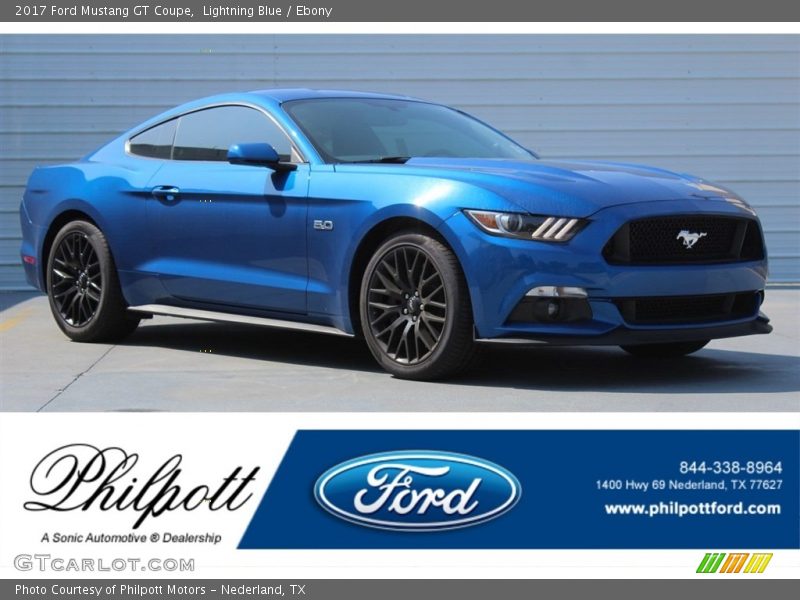 Lightning Blue / Ebony 2017 Ford Mustang GT Coupe