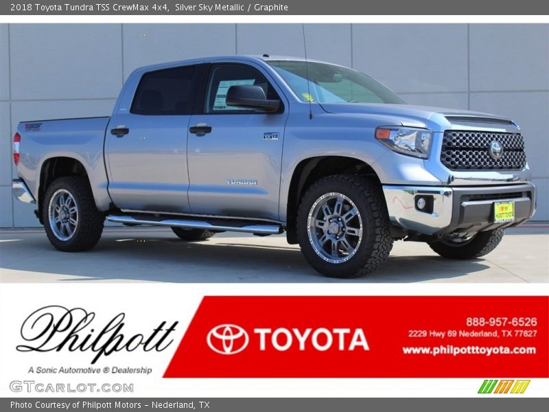 Silver Sky Metallic / Graphite 2018 Toyota Tundra TSS CrewMax 4x4