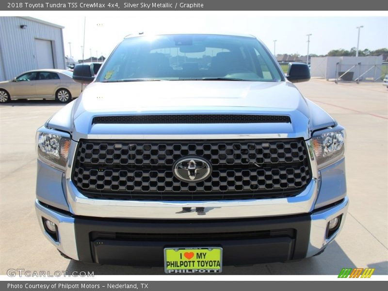 Silver Sky Metallic / Graphite 2018 Toyota Tundra TSS CrewMax 4x4