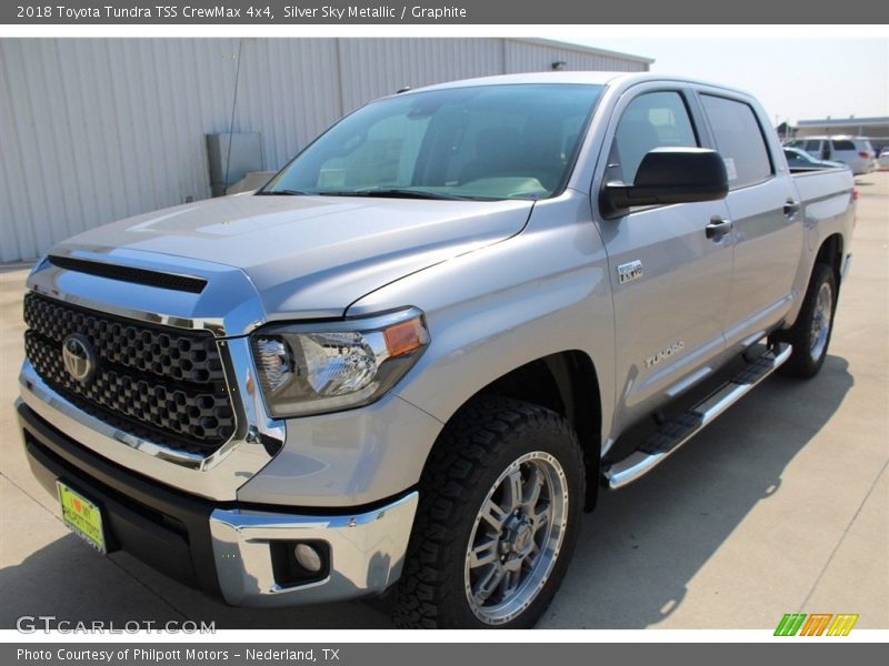 Silver Sky Metallic / Graphite 2018 Toyota Tundra TSS CrewMax 4x4