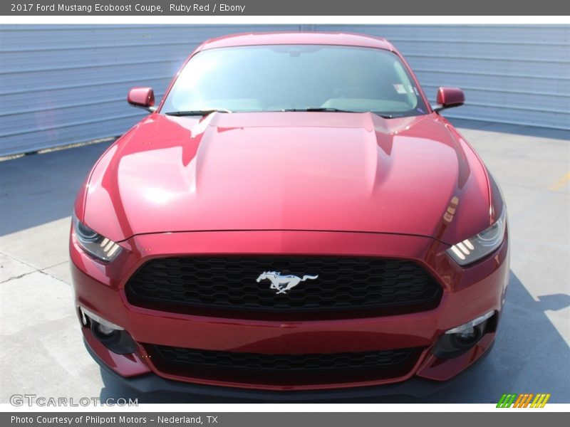 Ruby Red / Ebony 2017 Ford Mustang Ecoboost Coupe