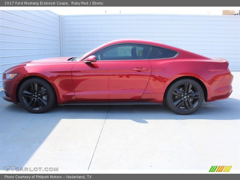 Ruby Red / Ebony 2017 Ford Mustang Ecoboost Coupe