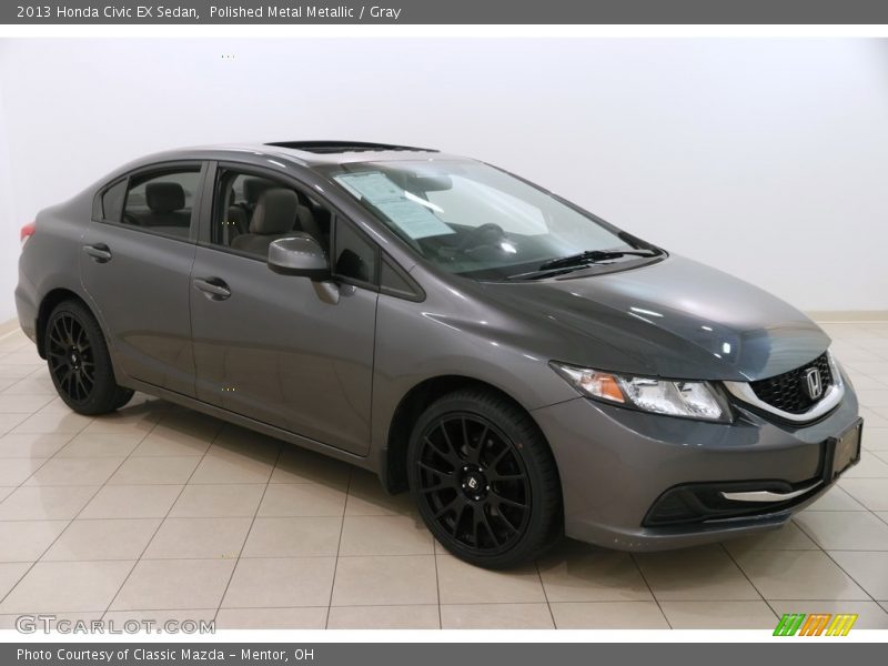 Polished Metal Metallic / Gray 2013 Honda Civic EX Sedan