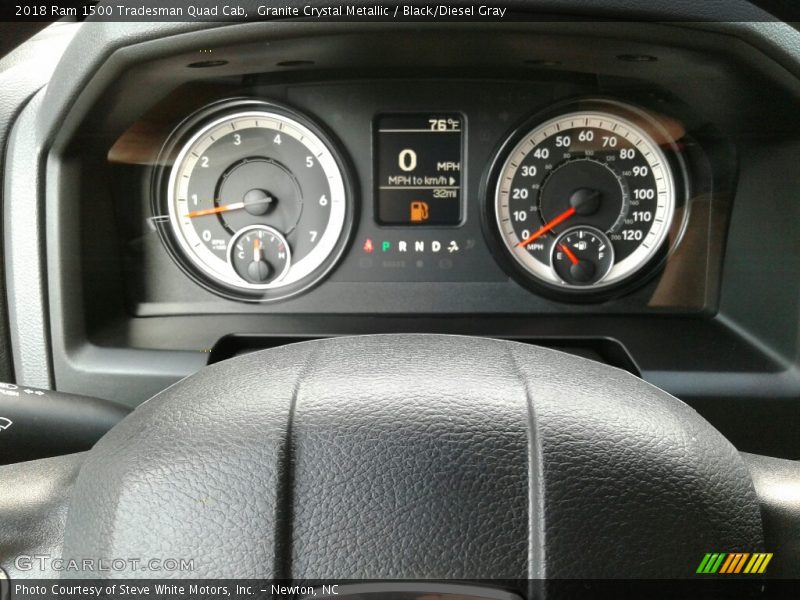 Granite Crystal Metallic / Black/Diesel Gray 2018 Ram 1500 Tradesman Quad Cab
