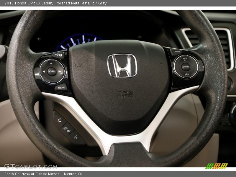 Polished Metal Metallic / Gray 2013 Honda Civic EX Sedan