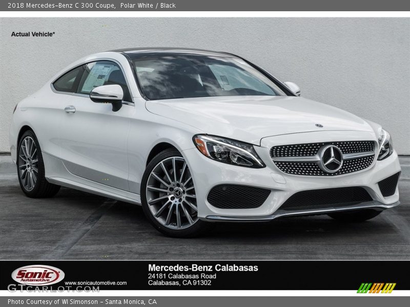 Polar White / Black 2018 Mercedes-Benz C 300 Coupe