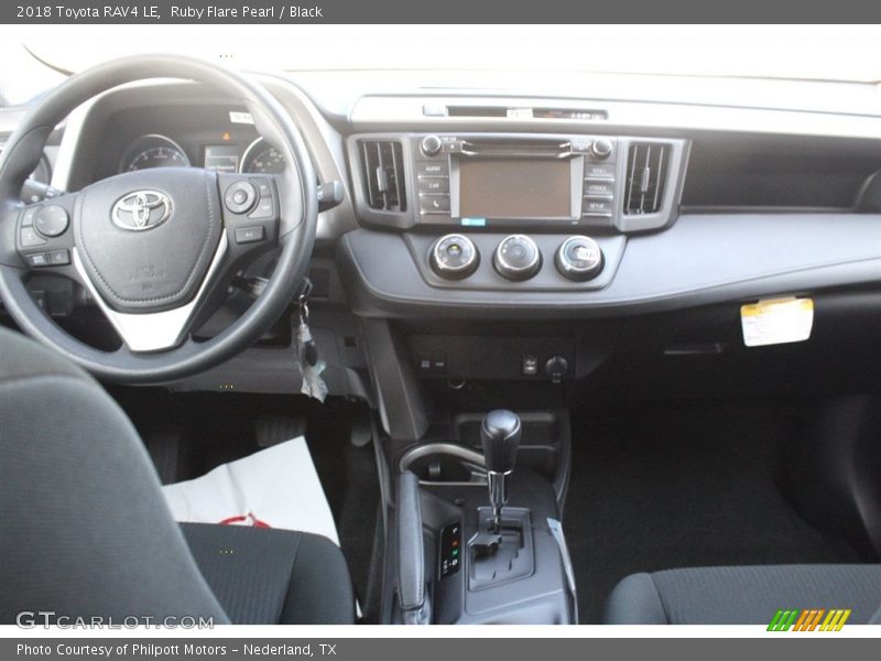 Ruby Flare Pearl / Black 2018 Toyota RAV4 LE