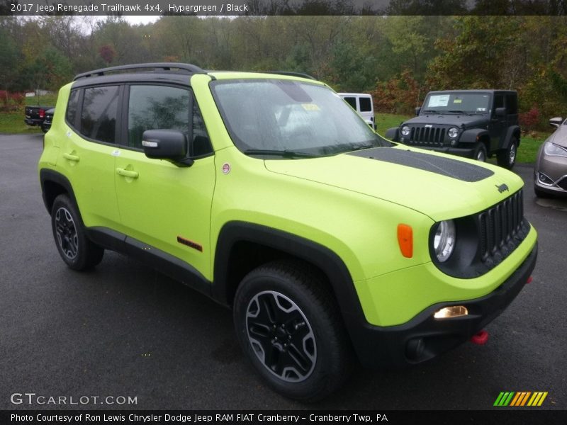 Hypergreen / Black 2017 Jeep Renegade Trailhawk 4x4