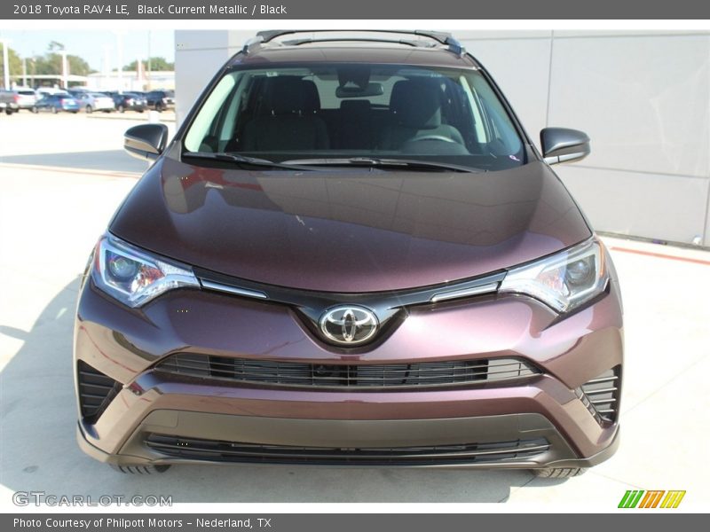 Black Current Metallic / Black 2018 Toyota RAV4 LE