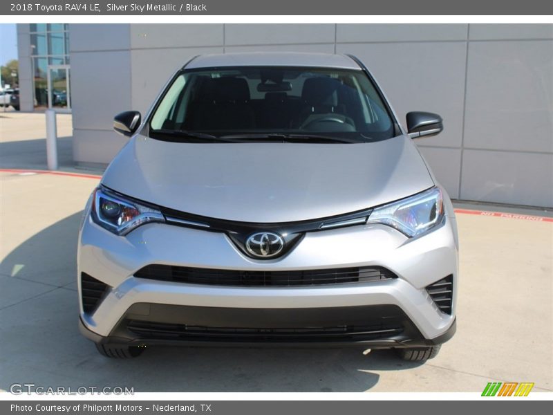 Silver Sky Metallic / Black 2018 Toyota RAV4 LE