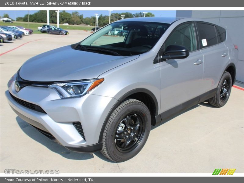 Silver Sky Metallic / Black 2018 Toyota RAV4 LE