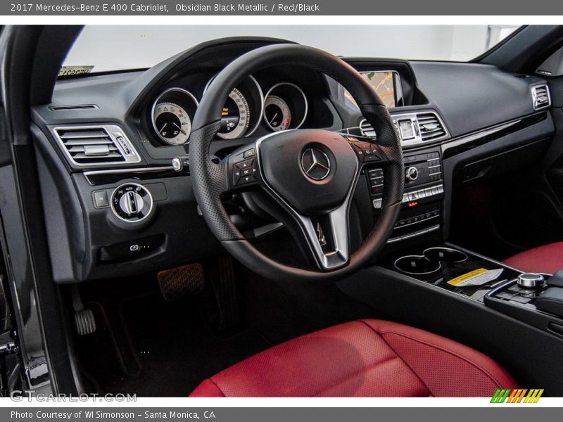 Obsidian Black Metallic / Red/Black 2017 Mercedes-Benz E 400 Cabriolet