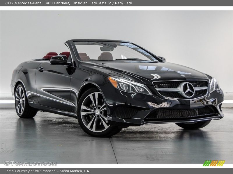 Obsidian Black Metallic / Red/Black 2017 Mercedes-Benz E 400 Cabriolet