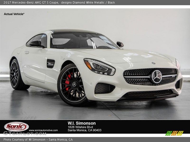 designo Diamond White Metallic / Black 2017 Mercedes-Benz AMG GT S Coupe