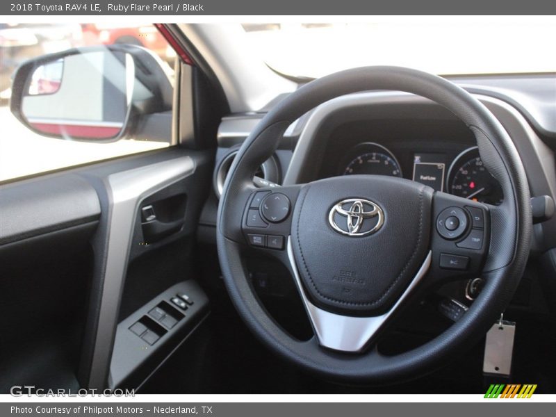 Ruby Flare Pearl / Black 2018 Toyota RAV4 LE