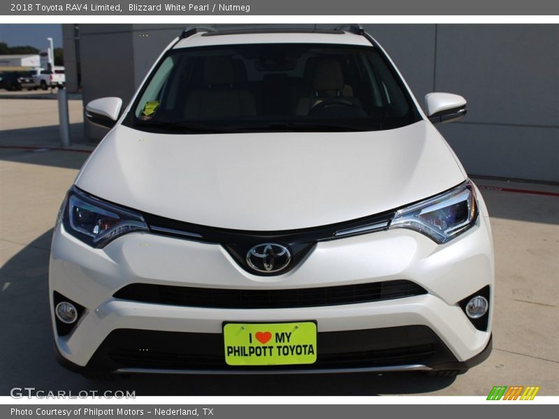 Blizzard White Pearl / Nutmeg 2018 Toyota RAV4 Limited