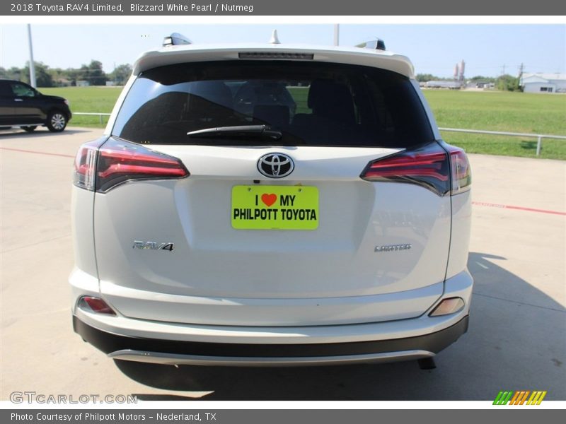 Blizzard White Pearl / Nutmeg 2018 Toyota RAV4 Limited