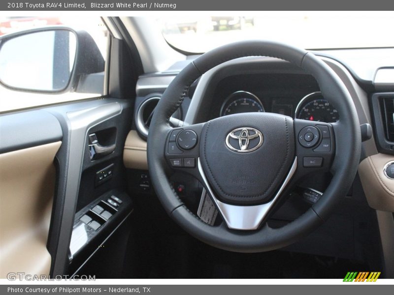 Blizzard White Pearl / Nutmeg 2018 Toyota RAV4 Limited