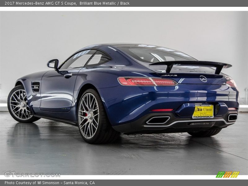 Brilliant Blue Metallic / Black 2017 Mercedes-Benz AMG GT S Coupe