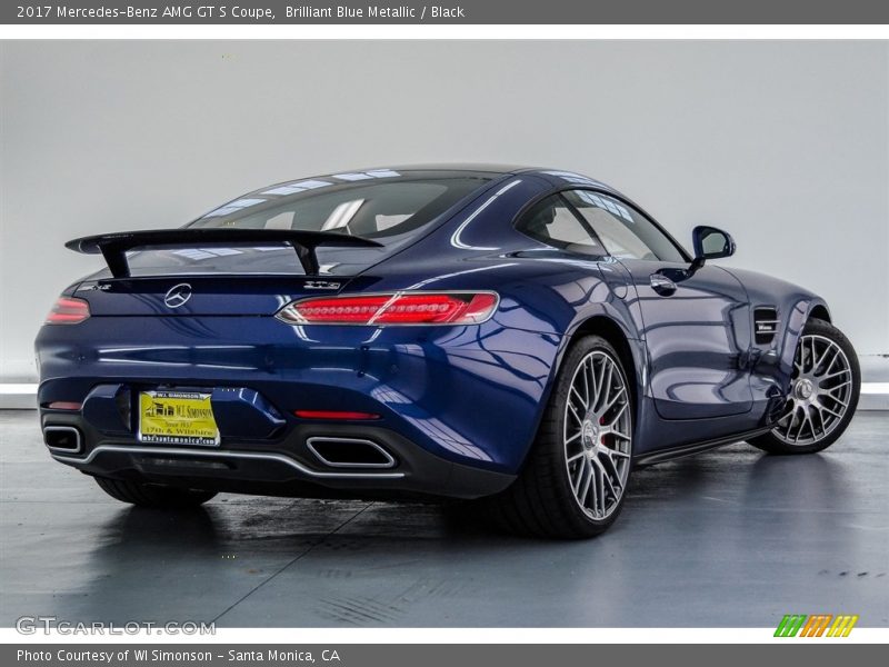 Brilliant Blue Metallic / Black 2017 Mercedes-Benz AMG GT S Coupe